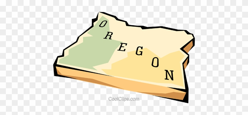 Oregon State Map Royalty Free Vector Clip Art Illustration - Oregon State Map Royalty Free Vector Clip Art Illustration #1560427