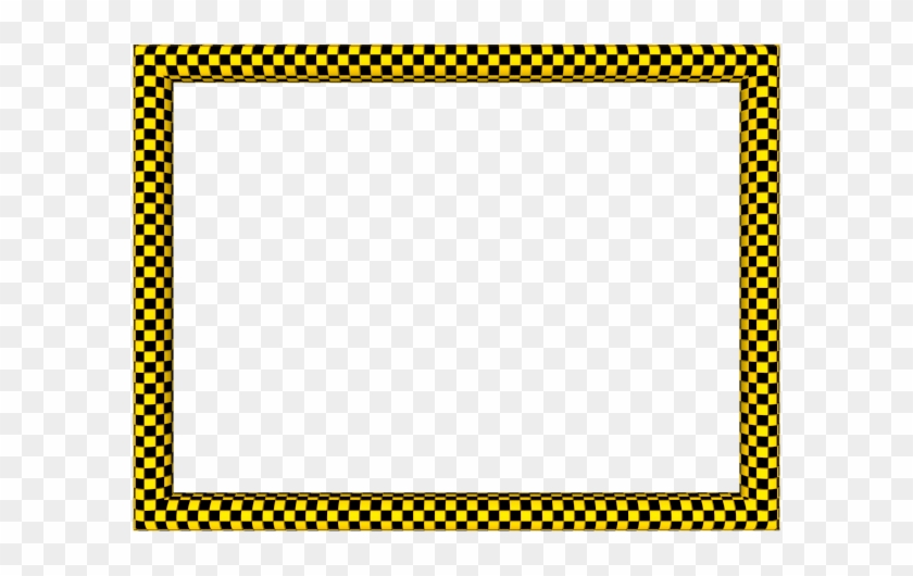 Yellow Black Funky Checker Rectangular Powerpoint Border - Yellow Black Funky Checker Rectangular Powerpoint Border #1560754