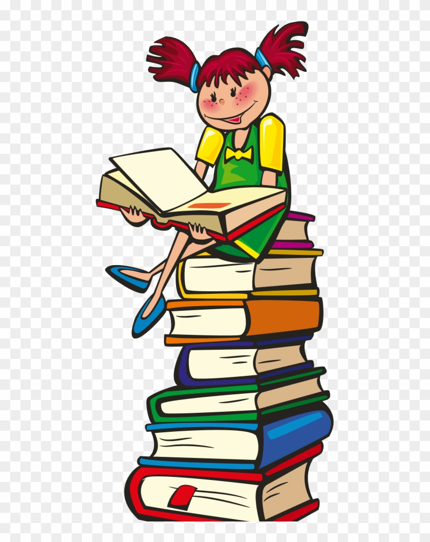 Drawing Of Child Sitting On Stack Of Books - Drawing Of Child Sitting On Stack Of Books #1561014