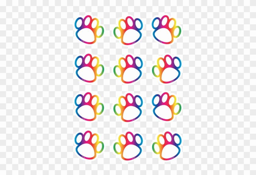 Rainbow Paw Prints Mini Accents - Rainbow Paw Prints Mini Accents #1561038