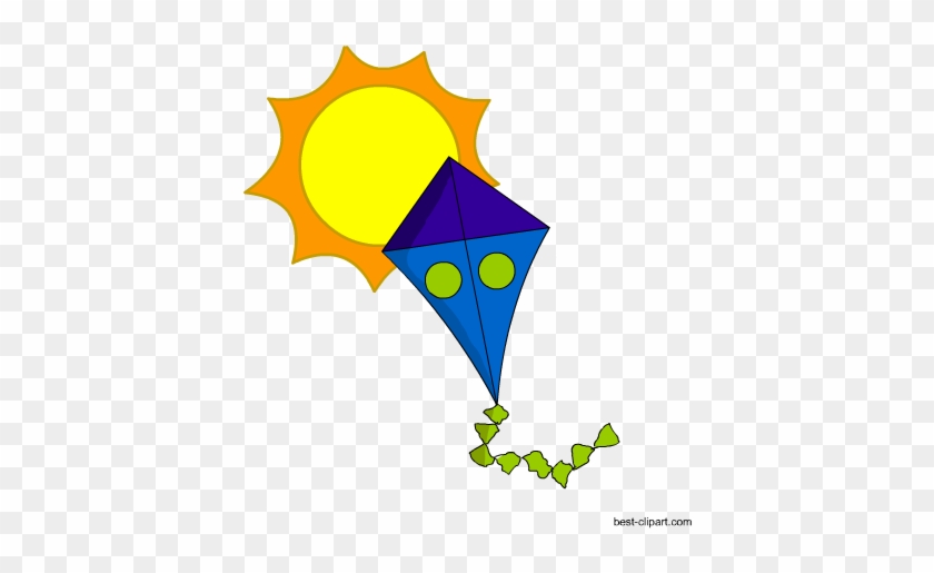 Kite And Sun Free Png Clipart - Kite And Sun Free Png Clipart #1561211