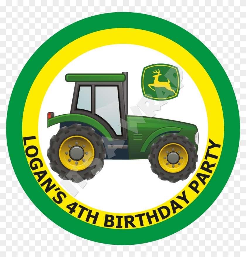 John Deere Tractor Party Box Stickers - John Deere Tractor Party Box Stickers #1561566