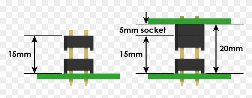 Pcb Stacking Parallel Elevated Header Examples - Pcb Stacking Parallel Elevated Header Examples #1561620