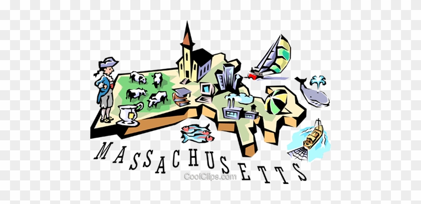 Massachusetts Vignette Map Royalty Free Vector Clip - Massachusetts Vignette Map Royalty Free Vector Clip #1562090