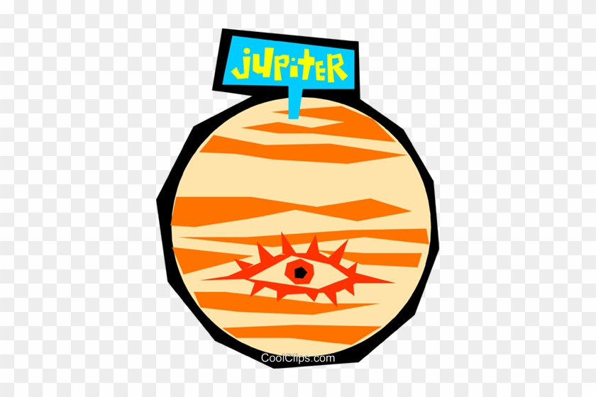 Planet Jupiter Royalty Free Vector Clip Art Illustration - Planet Jupiter Royalty Free Vector Clip Art Illustration #1562863