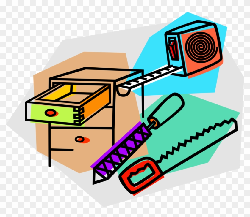 Vector Illustration Of Measuring Tape, File, And Hand - Vector Illustration Of Measuring Tape, File, And Hand #1563437