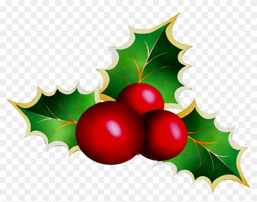 Holly And Mistletoe Clipart Common Holly Mistletoe - Holly And Mistletoe Clipart Common Holly Mistletoe #1563596