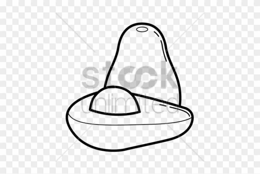 Avocado Clipart Coloring - Avocado Clipart Coloring #1563773