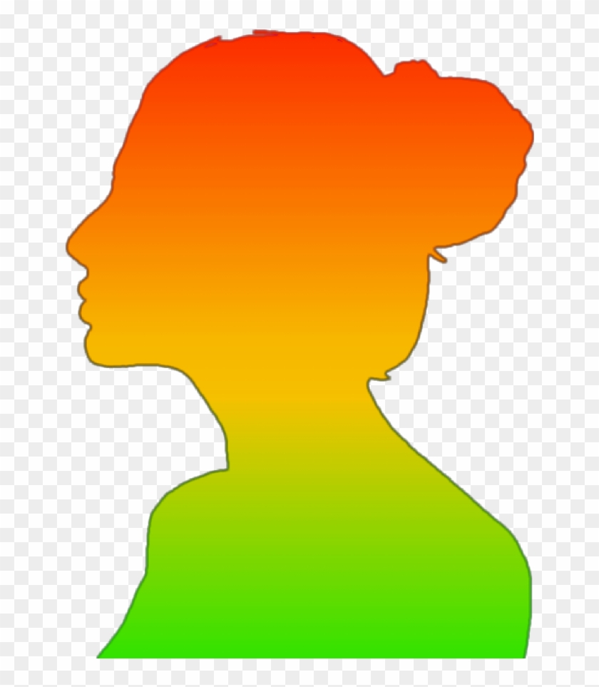 Vertjaunerouge Greenyellowred Girl Silhouette Ombre - Vertjaunerouge Greenyellowred Girl Silhouette Ombre #1564027