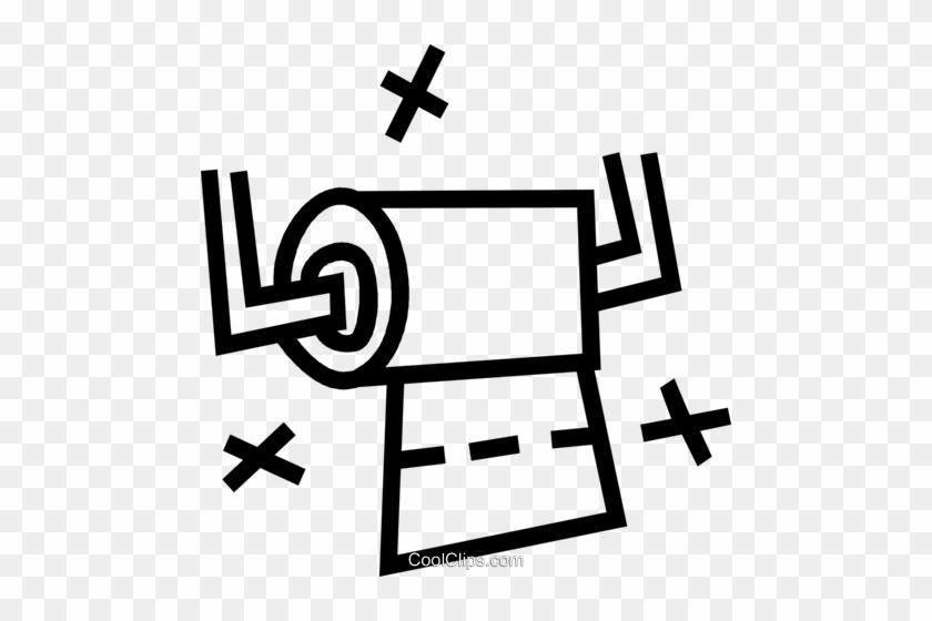 Toilet Paper Royalty Free Vector Clip Art Illustration - Toilet Paper Royalty Free Vector Clip Art Illustration #1564046