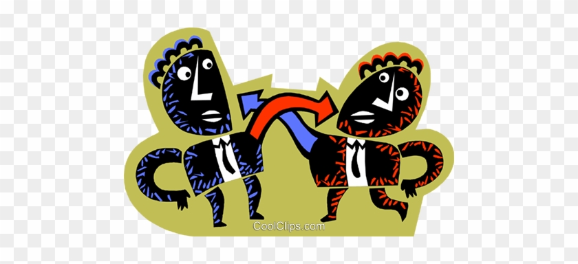 Figures Pointing At Each Other Royalty Free Vector - Figures Pointing At Each Other Royalty Free Vector #1564061