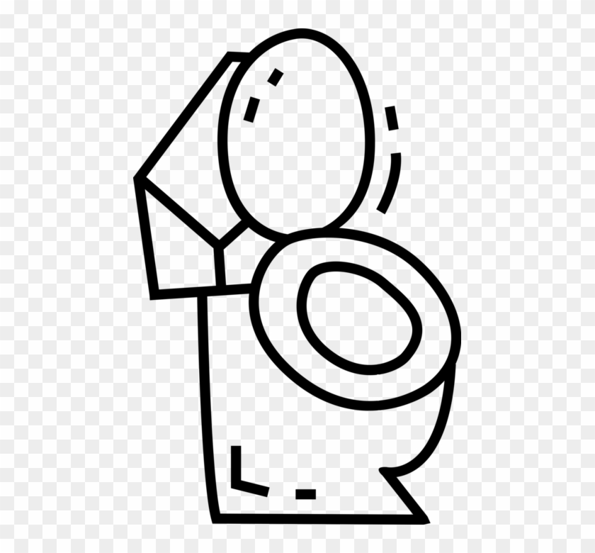 Vector Illustration Of Toilet Sanitation Fixture For - Vector Illustration Of Toilet Sanitation Fixture For #1564220