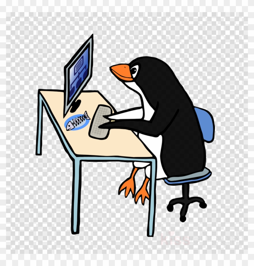 Penguin At Computer Clipart Penguin Tux Clip Art - Penguin At Computer Clipart Penguin Tux Clip Art #1564374