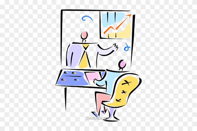 Man Talking To A Man Sitting At A Desk Royalty Free - Man Talking To A Man Sitting At A Desk Royalty Free #1564375