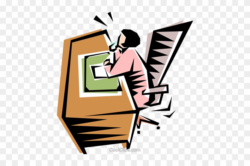 Angry Woman At Desk Clipart - Angry Woman At Desk Clipart #1564377