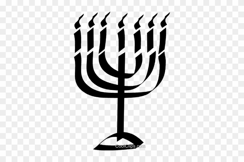 Menorah Royalty Free Vector Clip Art Illustration - Menorah Royalty Free Vector Clip Art Illustration #1564639