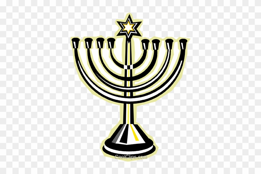 Menorah Royalty Free Vector Clip Art Illustration - Menorah Royalty Free Vector Clip Art Illustration #1564641
