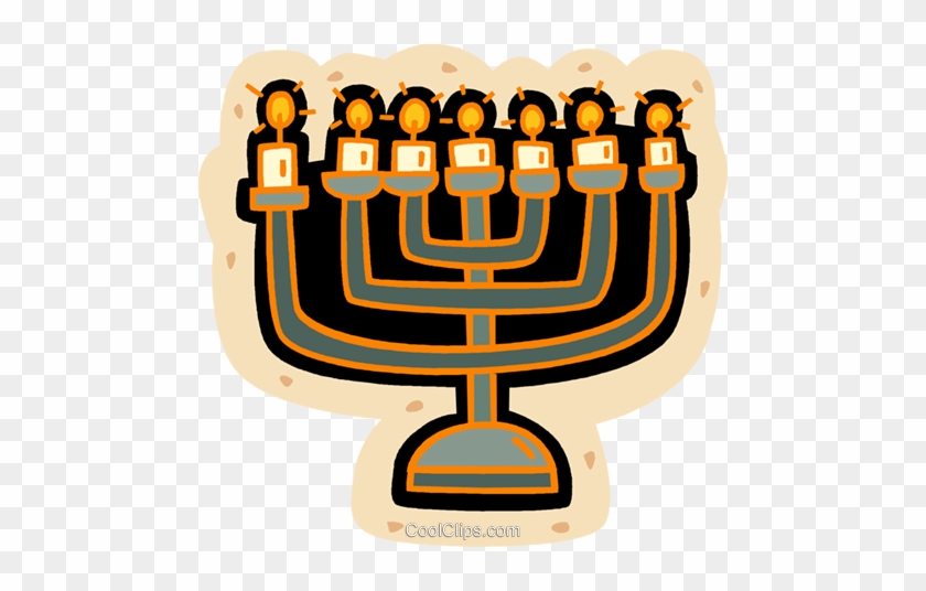 Menorah Royalty Free Vector Clip Art Illustration - Menorah Royalty Free Vector Clip Art Illustration #1564643