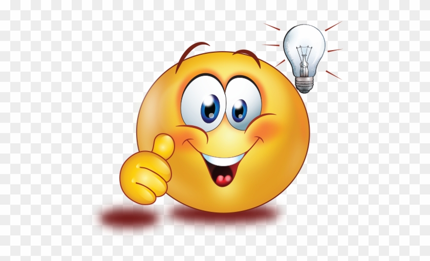 Brilliant Idea Thumb Up Smiley Emoji Sticker - Brilliant Idea Thumb Up Smiley Emoji Sticker #1564718