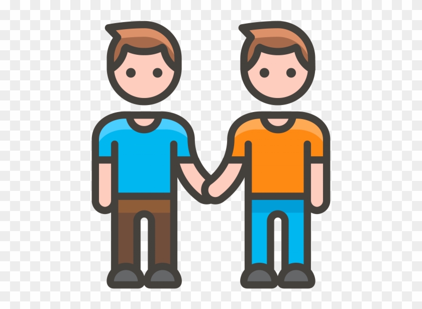 Two Men Holding Hands Emoji - Two Men Holding Hands Emoji #1564759