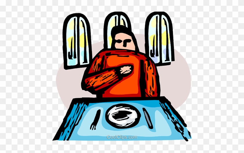 Man Saying Grace Before A Meal Royalty Free Vector - Man Saying Grace Before A Meal Royalty Free Vector #1564837
