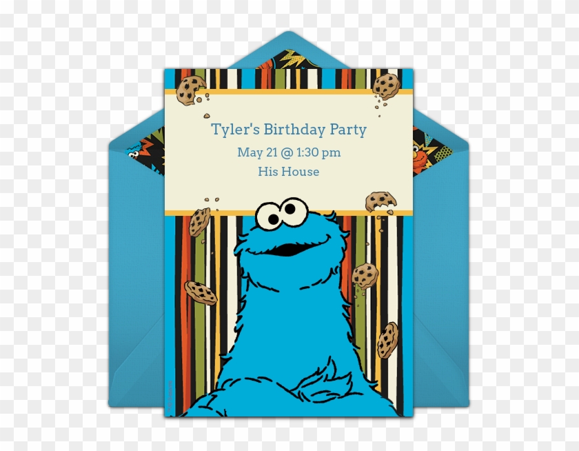 Cookie Monster Comic Online Invitation - Cookie Monster Comic Online Invitation #1564979