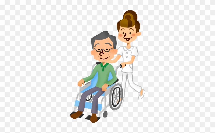 Senior Man In Wheelchair And Care Worker - Senior Man In Wheelchair And Care Worker #1565252