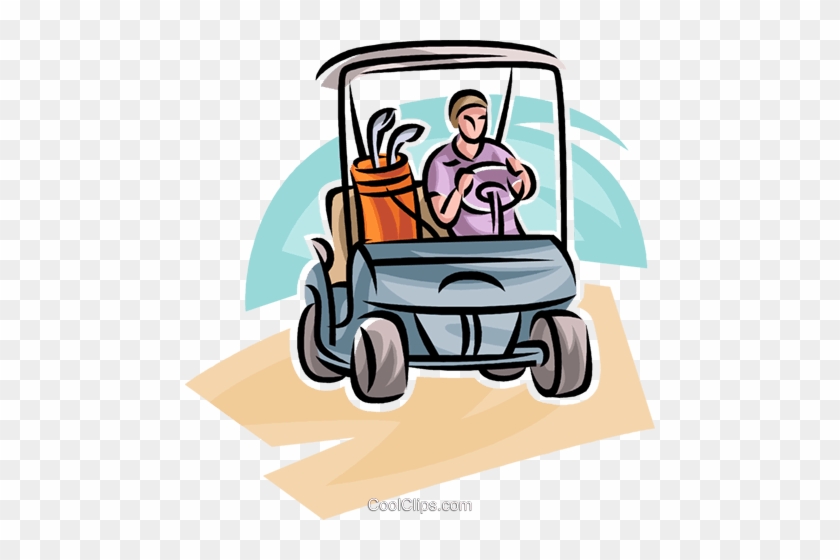 Golfer Driving A Cart Royalty Free Vector Clip Art - Golfer Driving A Cart Royalty Free Vector Clip Art #1565314