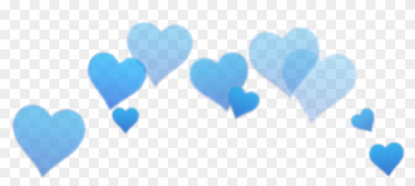 Blue Snapchat Heart Crown - Blue Snapchat Heart Crown #1565399