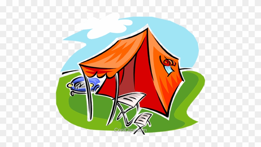 Tent With Canopy Royalty Free Vector Clip Art Illustration - Tent With Canopy Royalty Free Vector Clip Art Illustration #1565497