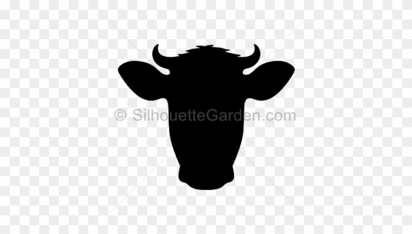Cow Head Silhouette Clip Art - Cow Head Silhouette Clip Art #1565525
