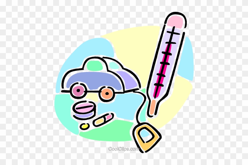 Thermometer Child's Toy Car And Medicine Royalty Free - Thermometer Child's Toy Car And Medicine Royalty Free #1565978