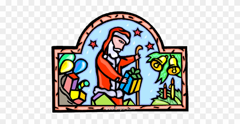 Santa Claus Delivering Presents Royalty Free Vector - Santa Claus Delivering Presents Royalty Free Vector #1566355