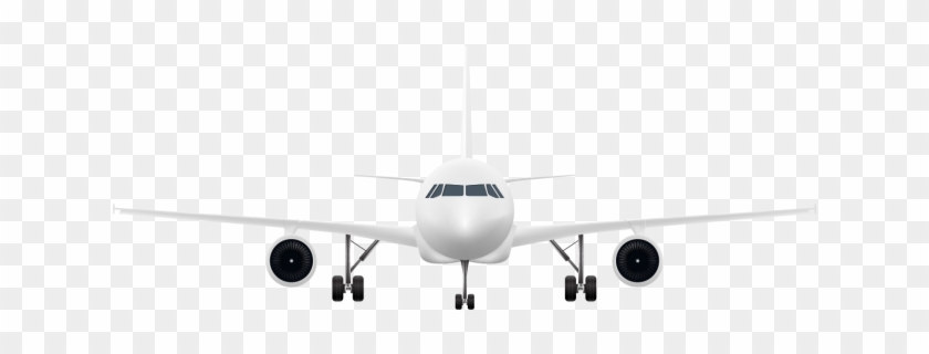 Airplan Front View Clipart Png - Airplan Front View Clipart Png #1566440