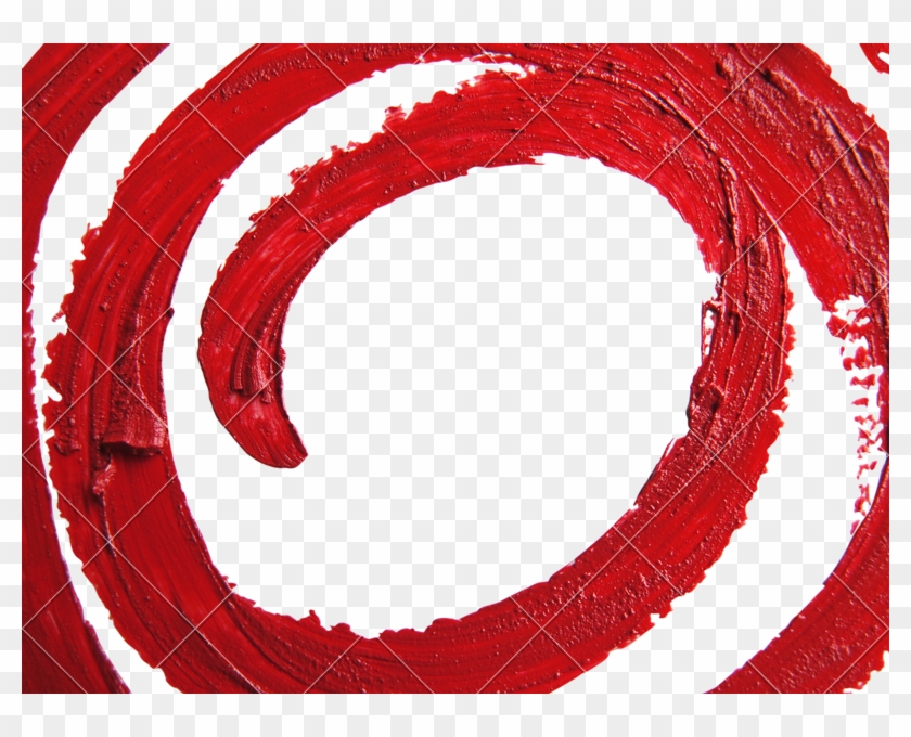 Smudged Spiral Red Lipstick On White Background - Smudged Spiral Red Lipstick On White Background #1566521