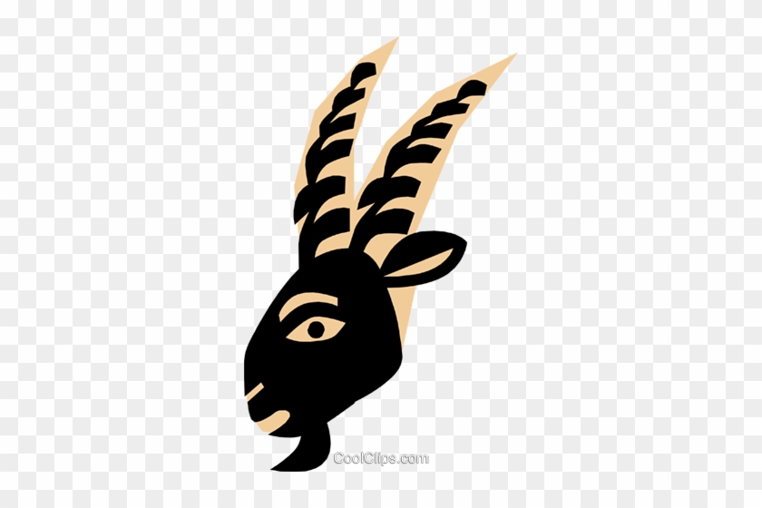 Cool Goat Head Royalty Free Vector Clip Art Illustration - Cool Goat Head Royalty Free Vector Clip Art Illustration #1566649
