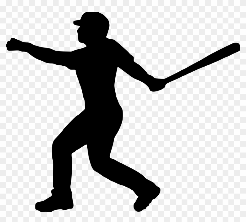 Silhouette Clipart Baseball - Silhouette Clipart Baseball #1566787