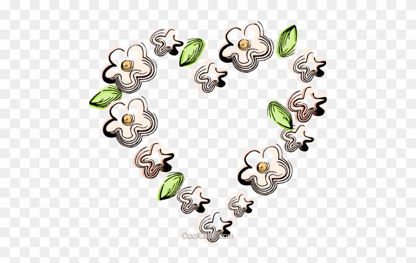 Flower Heart Design Royalty Free Vector Clip Art Illustration - Flower Heart Design Royalty Free Vector Clip Art Illustration #1566921