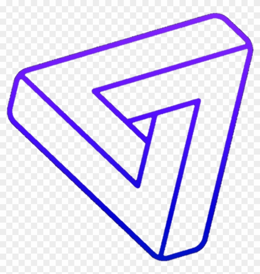 3d $triangle Purple Blue Glowing - 3d $triangle Purple Blue Glowing #1566976