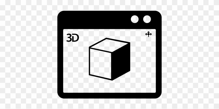 3d Printer Rectangular Window Symbol Vector - 3d Printer Rectangular Window Symbol Vector #1567008