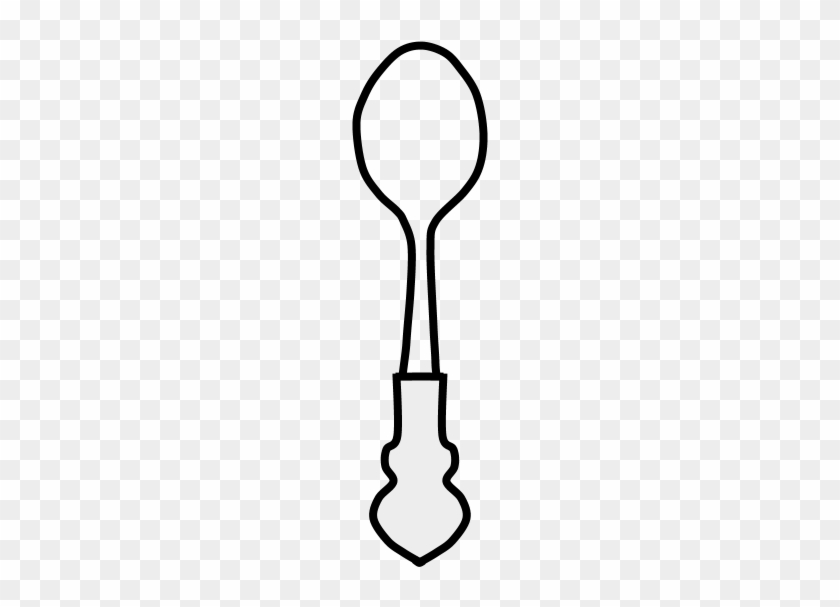 Teaspoon, Dessert Spoon, Black And White, - Teaspoon, Dessert Spoon, Black And White, #1567351