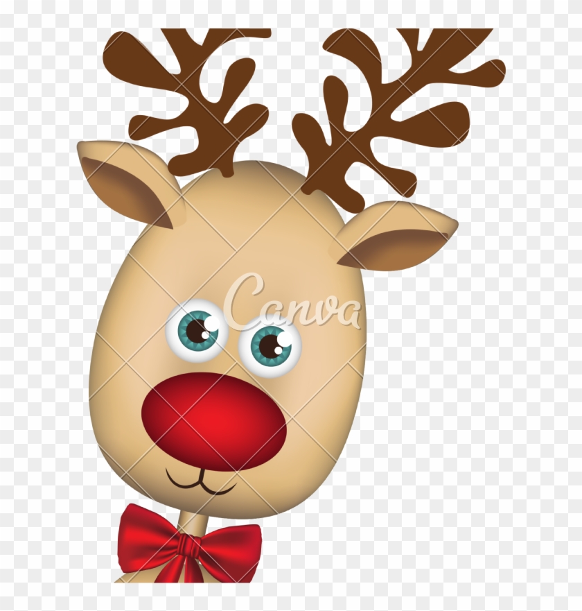 Christmas Reindeer Face - Christmas Reindeer Face #1567370