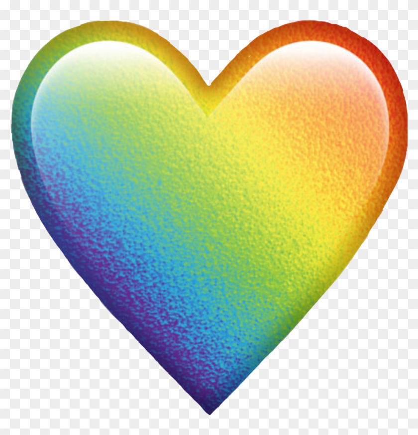 Rainbow Colorful Colors Emoji Heart Emojiheart Freetoed - Rainbow ...