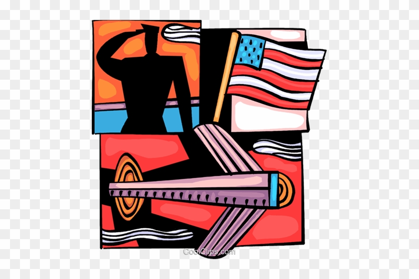 Marine Saluting The Flag With Fighter Jet Royalty Free - Marine Saluting The Flag With Fighter Jet Royalty Free #1567929