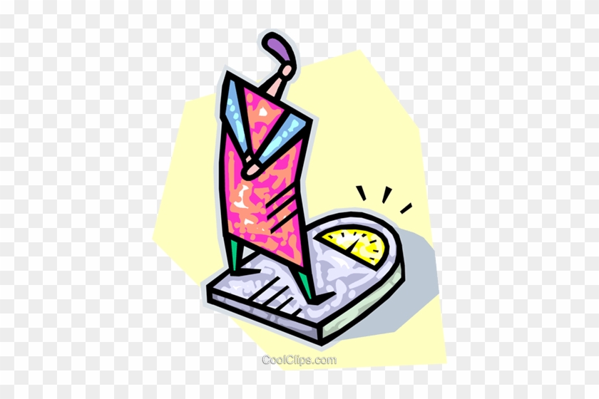 Person Standing On A Scale Royalty Free Vector Clip - Person Standing On A Scale Royalty Free Vector Clip #1567988