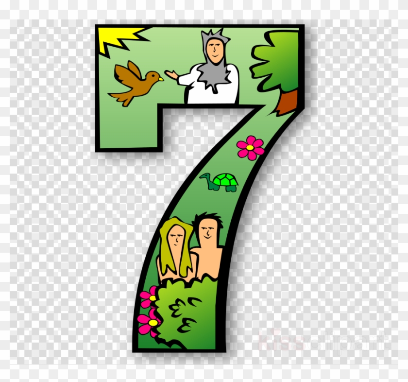 7 Days Of Creation Numbers Clipart Bible Creation Myth - 7 Days Of Creation Numbers Clipart Bible Creation Myth #1568218