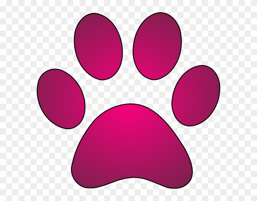 Paw Print Pink Gradiant Clip Art At Clkercom Vector - Paw Print Pink Gradiant Clip Art At Clkercom Vector #1568472