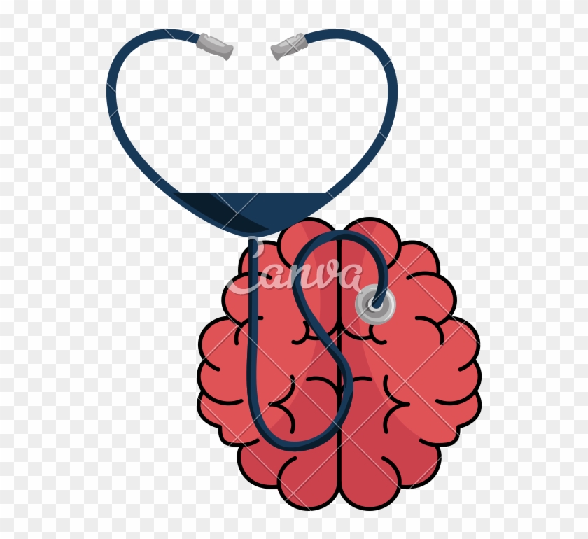 Brain With Stethoscope Medical - Brain With Stethoscope Medical #1569353