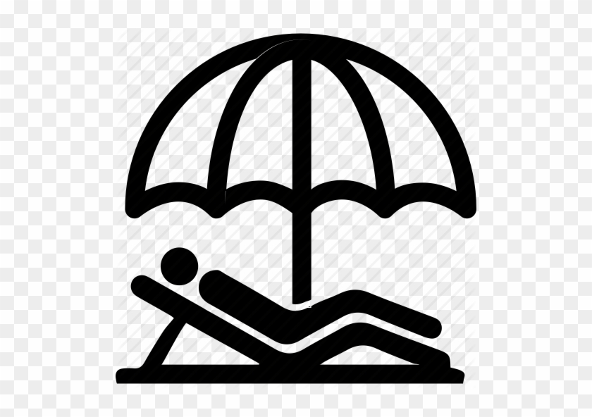 Lying Male Umbrella Icon - Lying Male Umbrella Icon #1569474