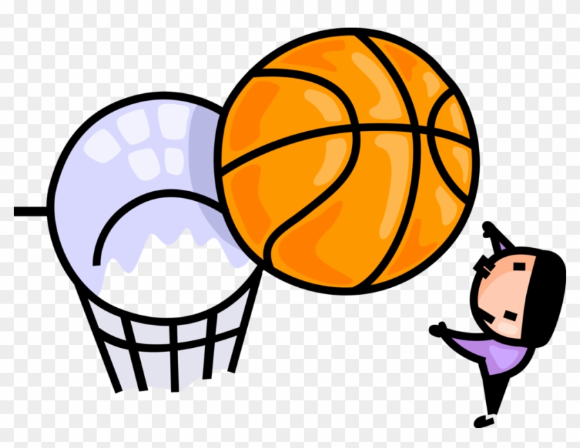 Man Playing Basketball Royalty Free Vector Clip Art - Man Playing Basketball Royalty Free Vector Clip Art #1569642